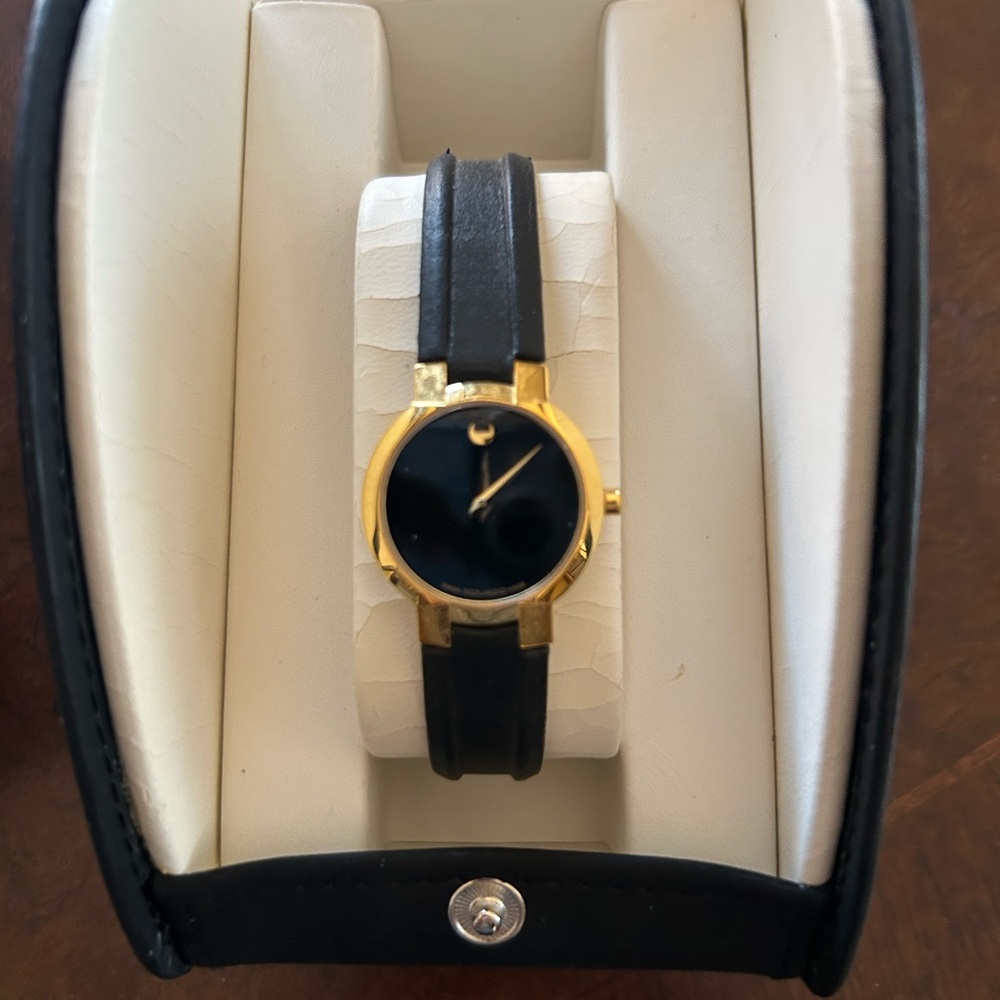 Movado Gold and Black Watch - Picture 2 of 2